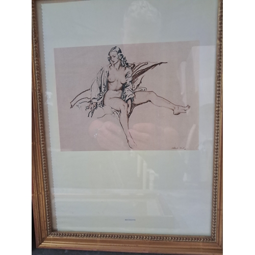 393 - After Sir William Russell Flint - Lot of 5 Framed Prints (28cm x 38cm)