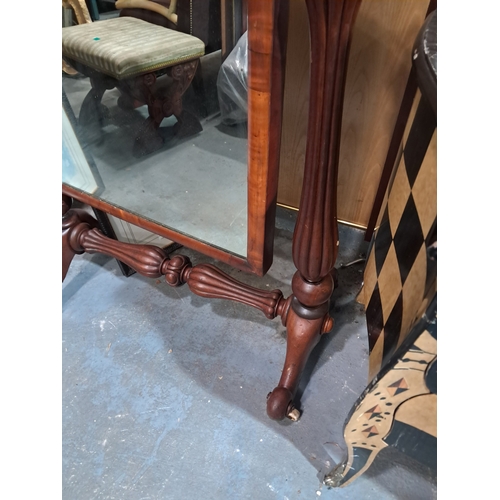 409 - Victorian Mahogany Cheval Mirror