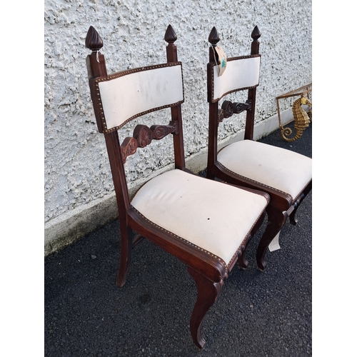 490 - Set of 6 Dining Chairs with upholstered Seats