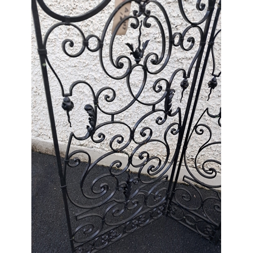 507 - Set of 4 Studio Ironwork Panels - Ideal as a pair of gates and 2 side panels (Total Width 210cm, Tot... 