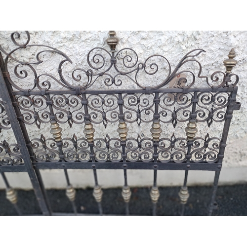 508 - Pair of Brass and Iron Altar Gates - 19th Century (180cm x 110cm)