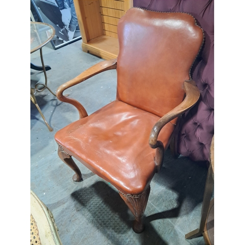 517 - Pair of Georgian Style Mahogany Armchairs