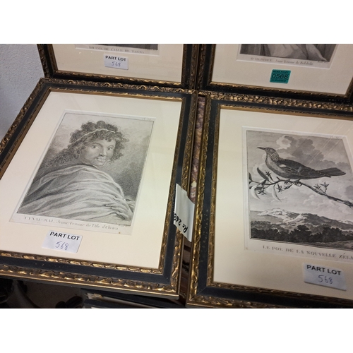 568 - Lot of Six 18th Century Engravings including 