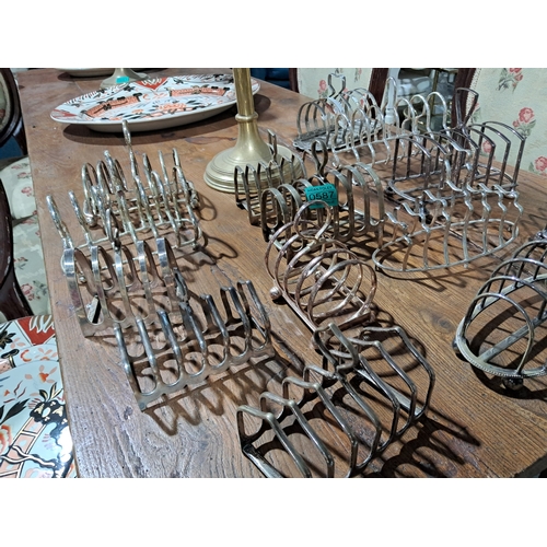 587 - Colleciton of Silver Plated Toast Racks