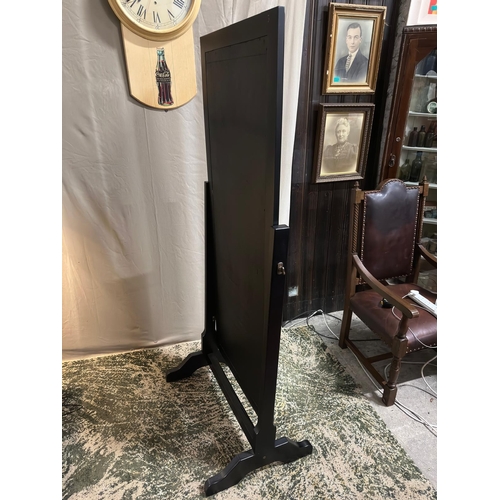 16 - Black Framed Full Height Cheval Mirror (180cm H x 75cm W)