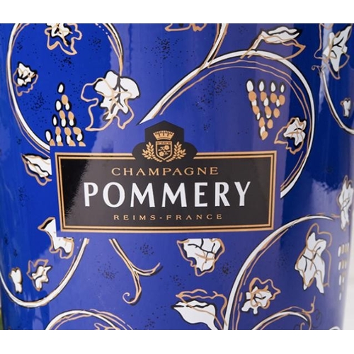 19 - Vintage Pommery Champagne Ice Bucket with traditional Pommery Trademark with Blue Art Nouveau decora... 