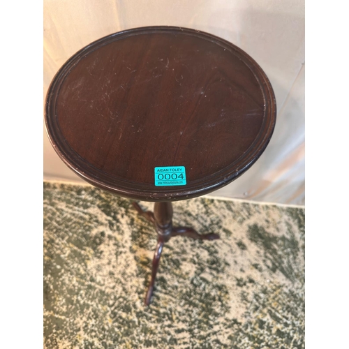 4 - Mahogany Plant Stand, (Top 31cm D x 88cm H)