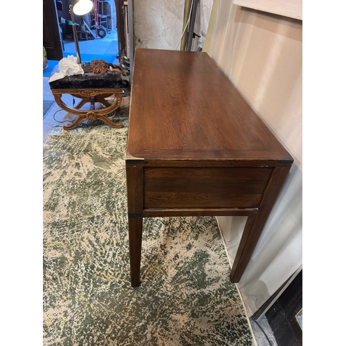 44 - Military Campaign Style 5 Drawer Writing Desk (Width 144cm x Diameter 55cm x Height 78cm)