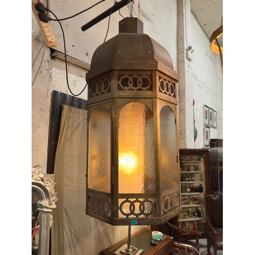 7 - Very Impressive Octagonal Moroccan Lantern (65cm W x 148cm H)