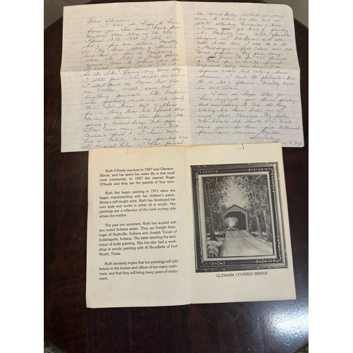 28 - Winter Scene Painting by Ruth O'Keeffe  of decorative outdoor snow scene with glistening effect. Wel... 