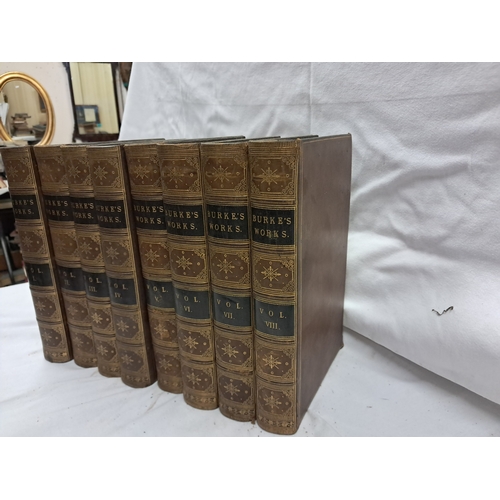 133 - The Works and Correspondence of Edmund Burke - 8 well Bound Volumes - Published 1852 8 well Bound Vo... 