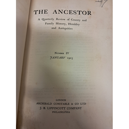 168 - The Ancestor - 4 Volumes bound Periodical 1902-1903Tuttle 