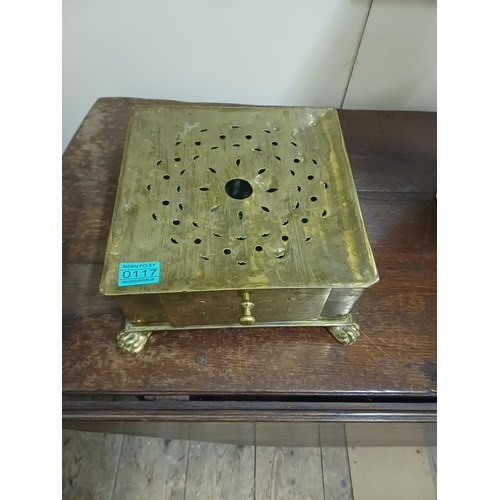 117 - 19th Century Brass Plate Warmer