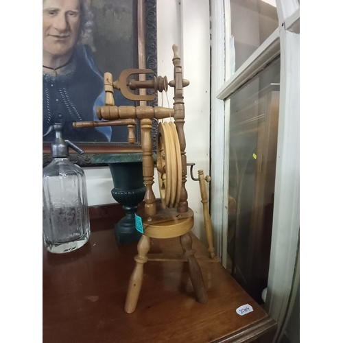 15 - Miniature Table Top Spinning Wheel (40cm Tall)