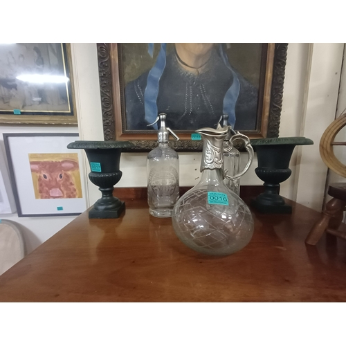 17 - Pair of Cast Iron Urns (23cm Tall)