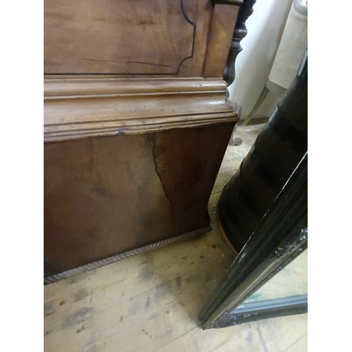 57 - Victorian Mahogany Case 8 Day Brass Dial Longcase Clock with Pendulum  and Weights