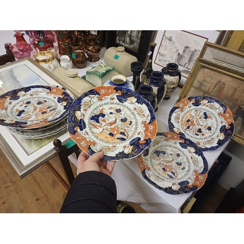 71 - Good collection of Antique Mason's Ironstone Cabinet Plates (8)