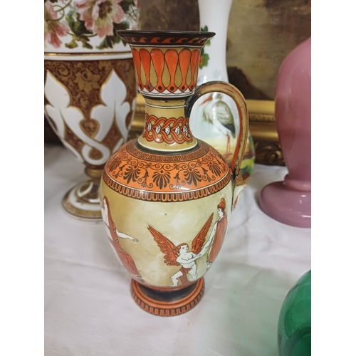90 - Bohemian Glass Vase and other Decorative Glass Vases