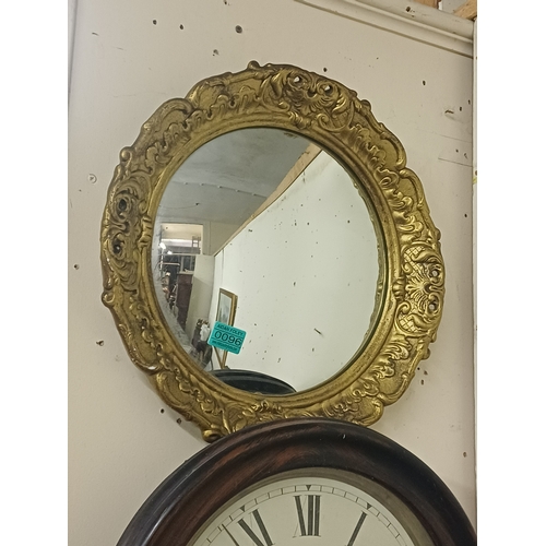 96 - Vintage Gilt Framed Convex Mirror
