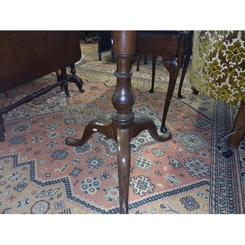 100 - 19th Century Mahogany Supper Table on turned Column with Splayed Legs