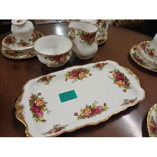 101 - Royal Albert Old Country Rose 21 Piece Tea Set