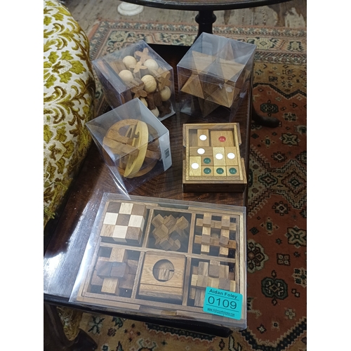 109 - 5 Unopened Wooden Puzzles
