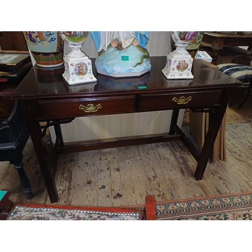 112 - Rosewood Two Drawer Side Table