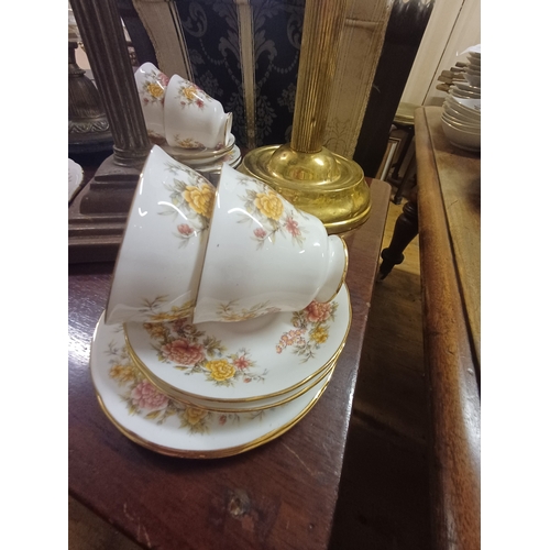 130 - Coolclough Bone China Floral Tea Set - 27 Piece Tea Set (serves 8)