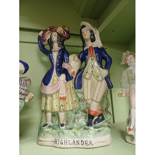 63 - Collection of Staffordshire Figural Groups