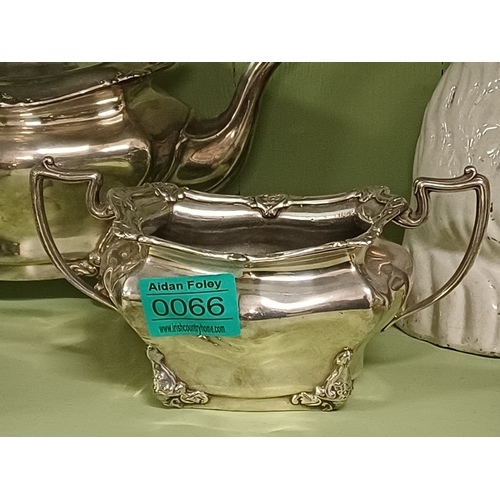 66 - Vintage Silver Plate 3 Piece Tea Set