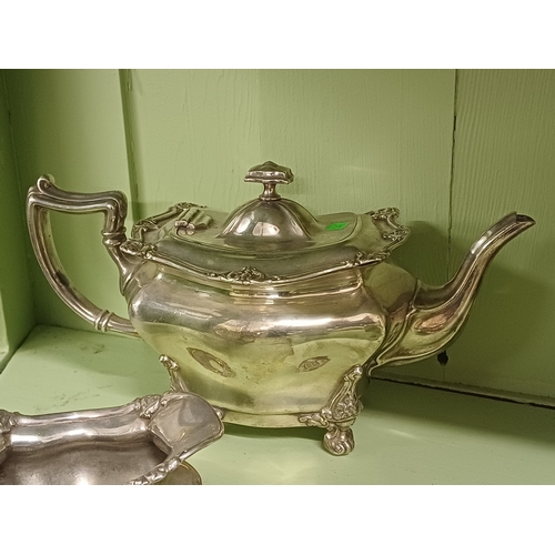 66 - Vintage Silver Plate 3 Piece Tea Set