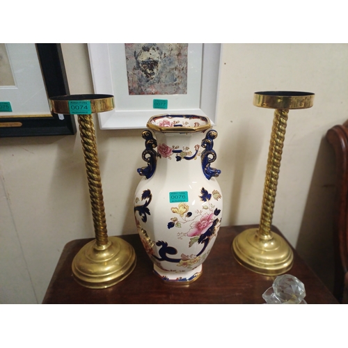 74 - Pair of good Brass Candlestands