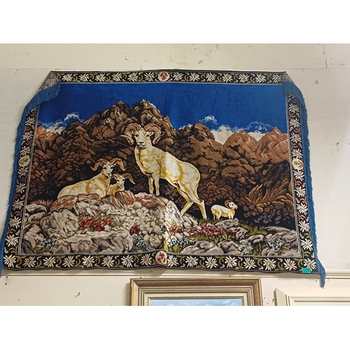 80 - Large Tapestry of Highland Goats