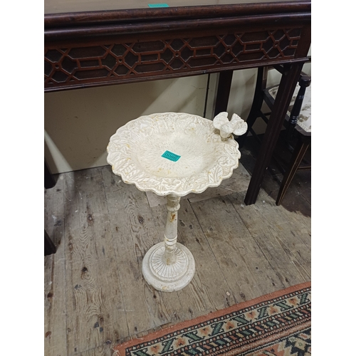 86 - Cast Iron Bird Bath (56cm Tall)