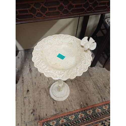 86 - Cast Iron Bird Bath (56cm Tall)