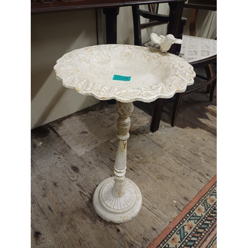 86 - Cast Iron Bird Bath (56cm Tall)