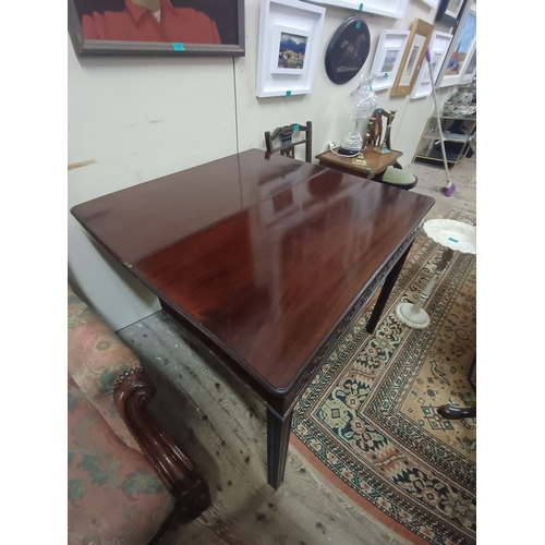 87 - Georgian Mahogany Tea Table with Chippendale Fretwork Frieze