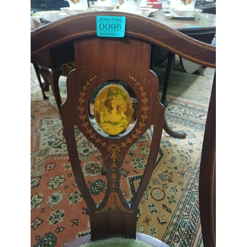 98 - Edwardian Inlaid Mahogany Nursery Chair