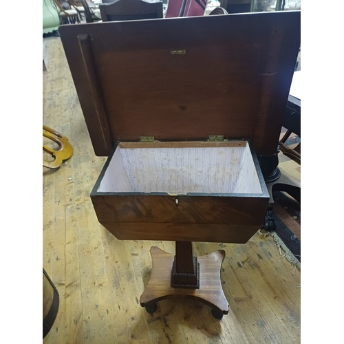 184 - Victorian Mahogany Occasional Table (with storage) - This was originally the base of a Tea Poy