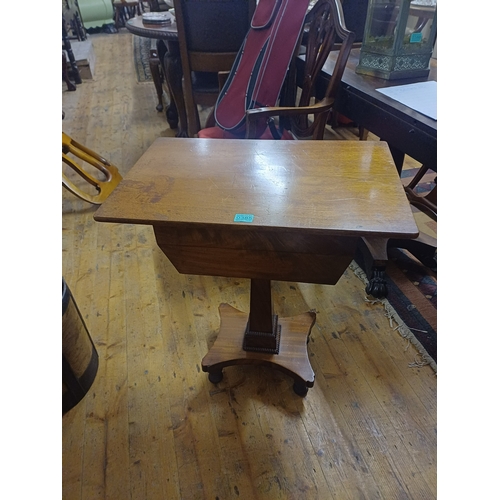 184 - Victorian Mahogany Occasional Table (with storage) - This was originally the base of a Tea Poy
