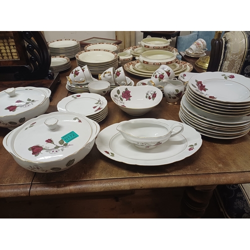 172 - Wedgewood China Red and Gilt Decorated part Dinner Service including Platters