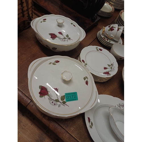 172 - Wedgewood China Red and Gilt Decorated part Dinner Service including Platters