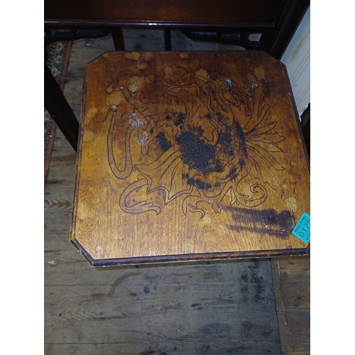 175 - Victorian Pokerwork Gypsy Folding Table