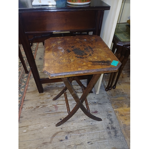 175 - Victorian Pokerwork Gypsy Folding Table