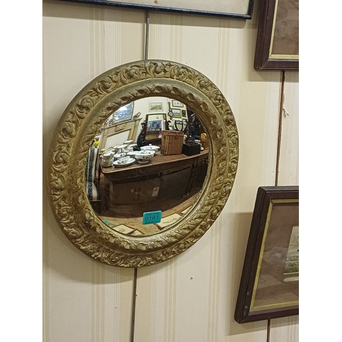 181 - Vintage Gilt Framed Convex Mirror (41cm Diameter)