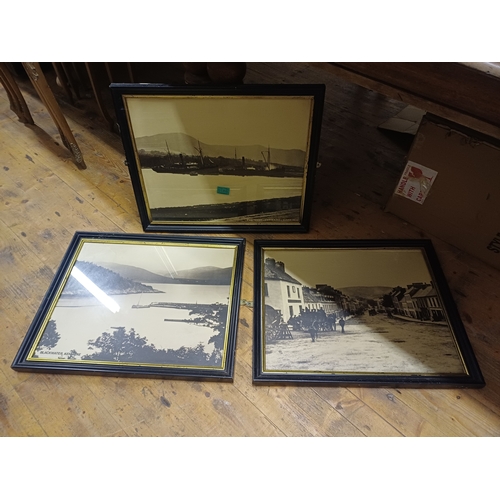 186 - Set of 3 Framed Black and White Prints of Kenmare, Co. Kerry