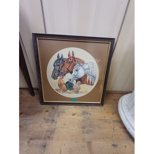 191 - Framed Woolwork Tapestry Picture 