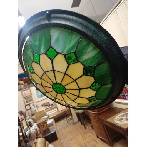 202 - Pair of Green Tiffany Style Ceiling Light Shades