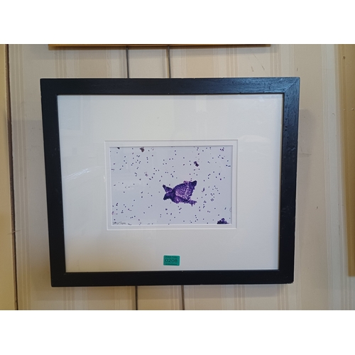 208 - John Coyne Print of Microscopic Cells (framed 49cm x 59cm)