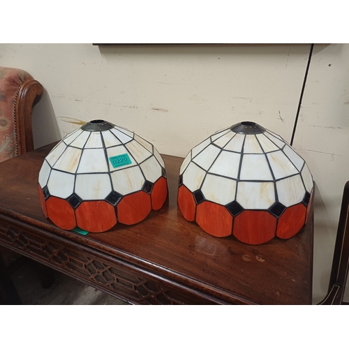 220 - Pair of Tiffany Style Ceiling Light Shades